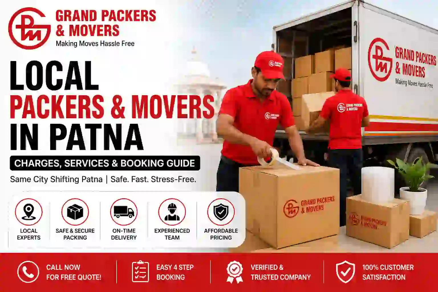 Local Packers and Movers in Patna: Charges, Services & Booking Guide